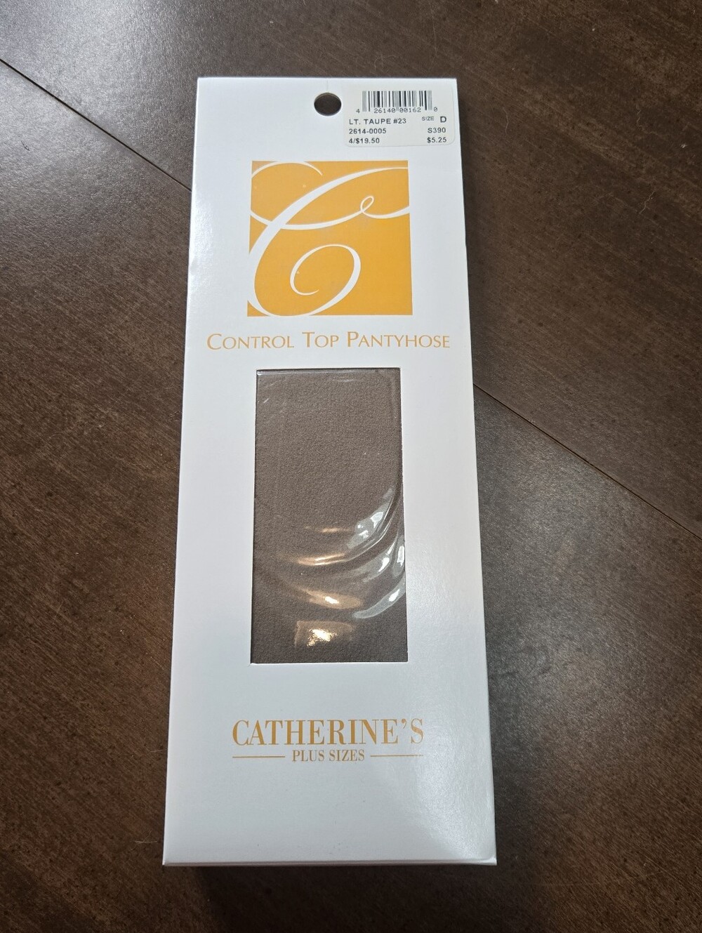 New Vintage Catherines Control Top Nylon Pantyhose Plus Size D Light Taupe
